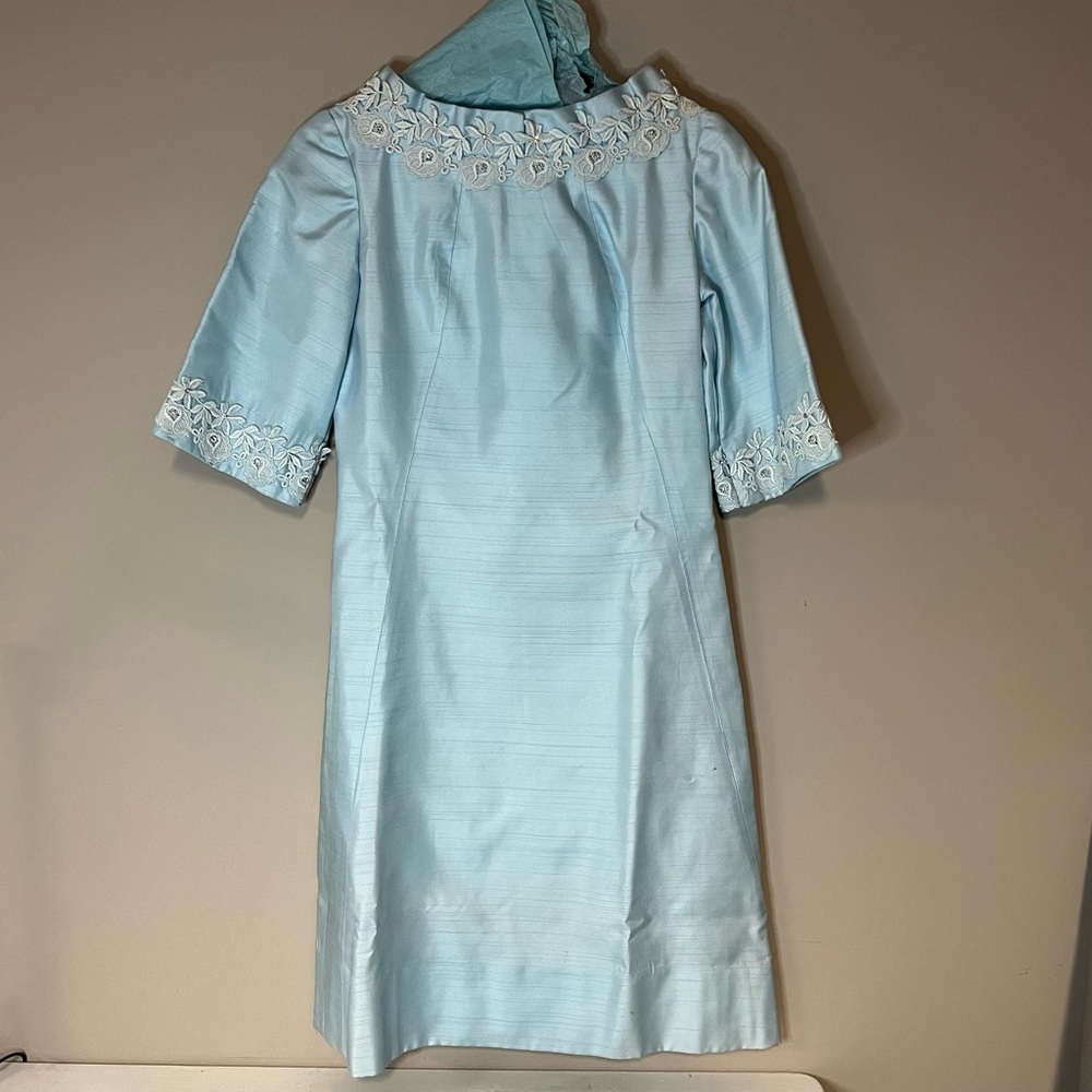 Baby Blue Embroidered Lace Eb5018